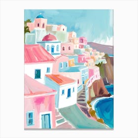 Santorini Print Poster Canvas Print