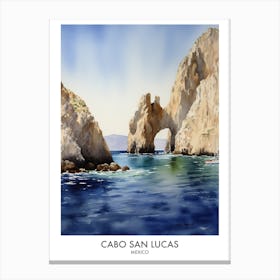 Cabo San Lucas 3 Watercolour Travel Poster Canvas Print