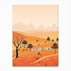 Eswatini Travel Illustration Canvas Print