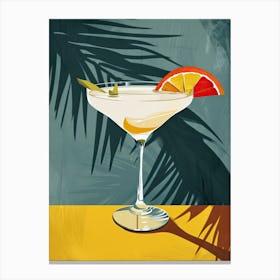 Coctail White Martini Canvas Print