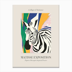 Zebra 4 Matisse Inspired Exposition Animals Poster Canvas Print