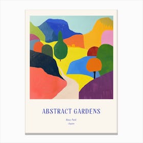 Colourful Gardens Nara Park Japan 1 Blue Poster Canvas Print