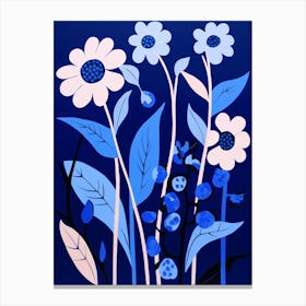 Blue Flower Illustration Lily Of The Valley 2 Canvas Print