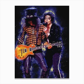 Spirit Of Michael Jackson And Slash Canvas Print