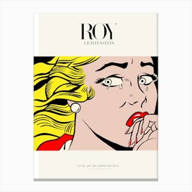 Cry Girl Poster |Roy Lichtenstein 1963 Canvas Print