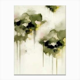 Green Pansies Canvas Print