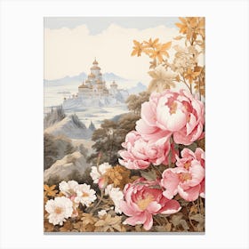 Peony Victorian Style 3 Canvas Print