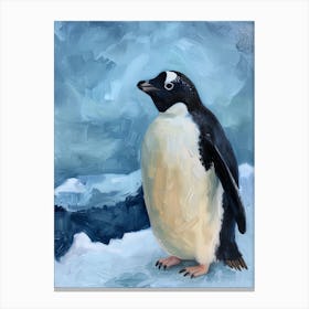 Adlie Penguin Laurie Island Oil Painting 1 Canvas Print