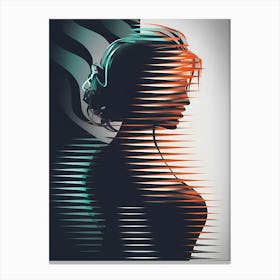 Silhouette Of A Woman 3 Canvas Print