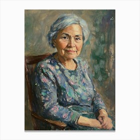 Portrait Of An Older Woman Canvas Print