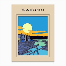 Minimal Design Style Of Nairobi, Kenya 1 Poster Canvas Print