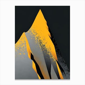 Mountain On A Black Background Canvas Print