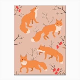 Foxes Canvas Print