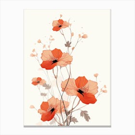 Poppy Reverie: Enchanting Floral Print Canvas Print