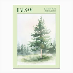 Balsam Tree Atmospheric Watercolour Painting 1 Poster Canvas Print