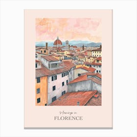 Mornings In Florence Rooftops Morning Skyline 1 Canvas Print