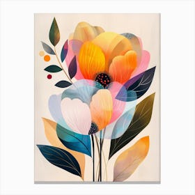 Abstract Floral Painting Canvas Print