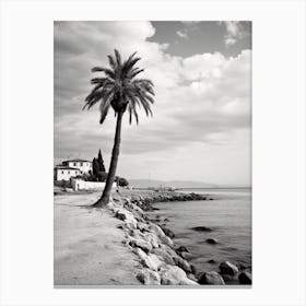 Santa Marinella, Italy, Black And White Photography 2 Canvas Print