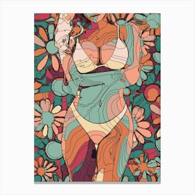 Abstract Geometric Sexy Woman 59 Canvas Print