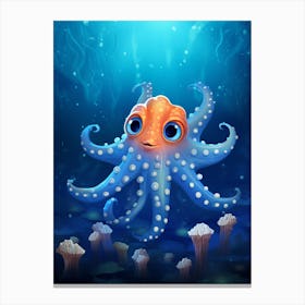 Star Sucker Pygmy Octopus Kids Illustration 1 Canvas Print