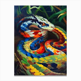Chinese Cobra Snake Painting Canvas Print
