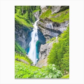 Trummelbach Falls, Switzerland Majestic, Beautiful & Classic (2) Canvas Print