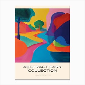 Abstract Park Collection Poster Centennial Park Sydney 1 Canvas Print