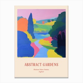 Colourful Gardens Blenheim Palace Gardens England 2 Red Poster Canvas Print