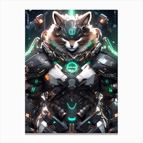Futuristic Raccoon 2 Canvas Print