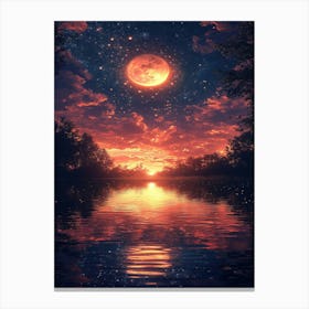 Full Moon In The Sky 9 Canvas Print