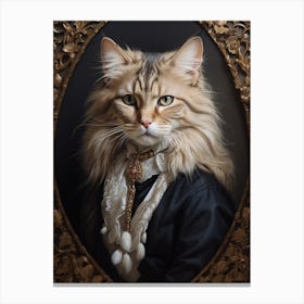 Victorian Cat Canvas Print