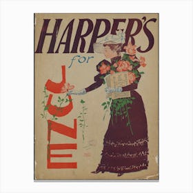 Harper's For June, Edward Penfield Canvas Print