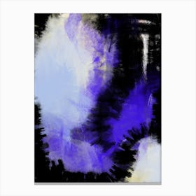 FREE SPIRIT  - TIE DYE  Inspired Black, Blue, White Abstract Blue Art Canvas Print