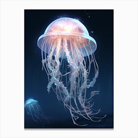 Moon Jellyfish Illustration 1 Canvas Print