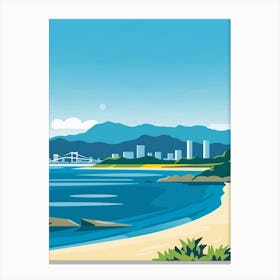 Kobe Japan 3 Colourful Illustration Canvas Print