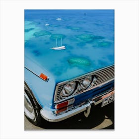 Classic Car Caribbean Sea Canvas Print