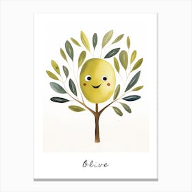 Friendly Kids Olive Poster Canvas Print