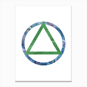 AA Symbol Marble Art Canvas Print