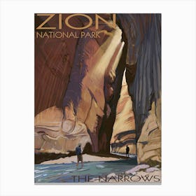 Zion National Park The Narrows Canvas Print