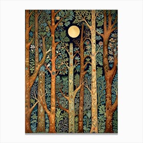 William Morris Moonlight In The Forest 98 Canvas Print