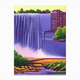 Sioux Falls, City Us  Pointillism Canvas Print