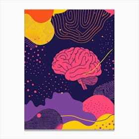 Abstract Brain Illustration Canvas Print