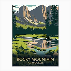 Rocky Mountain National Park Vintage Travel Poster 7 Canvas Print