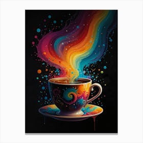 Rainbow Coffee Canvas Print