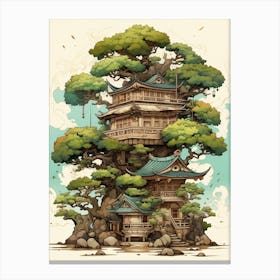 Bonsai Tree Japanese Style 8 Canvas Print