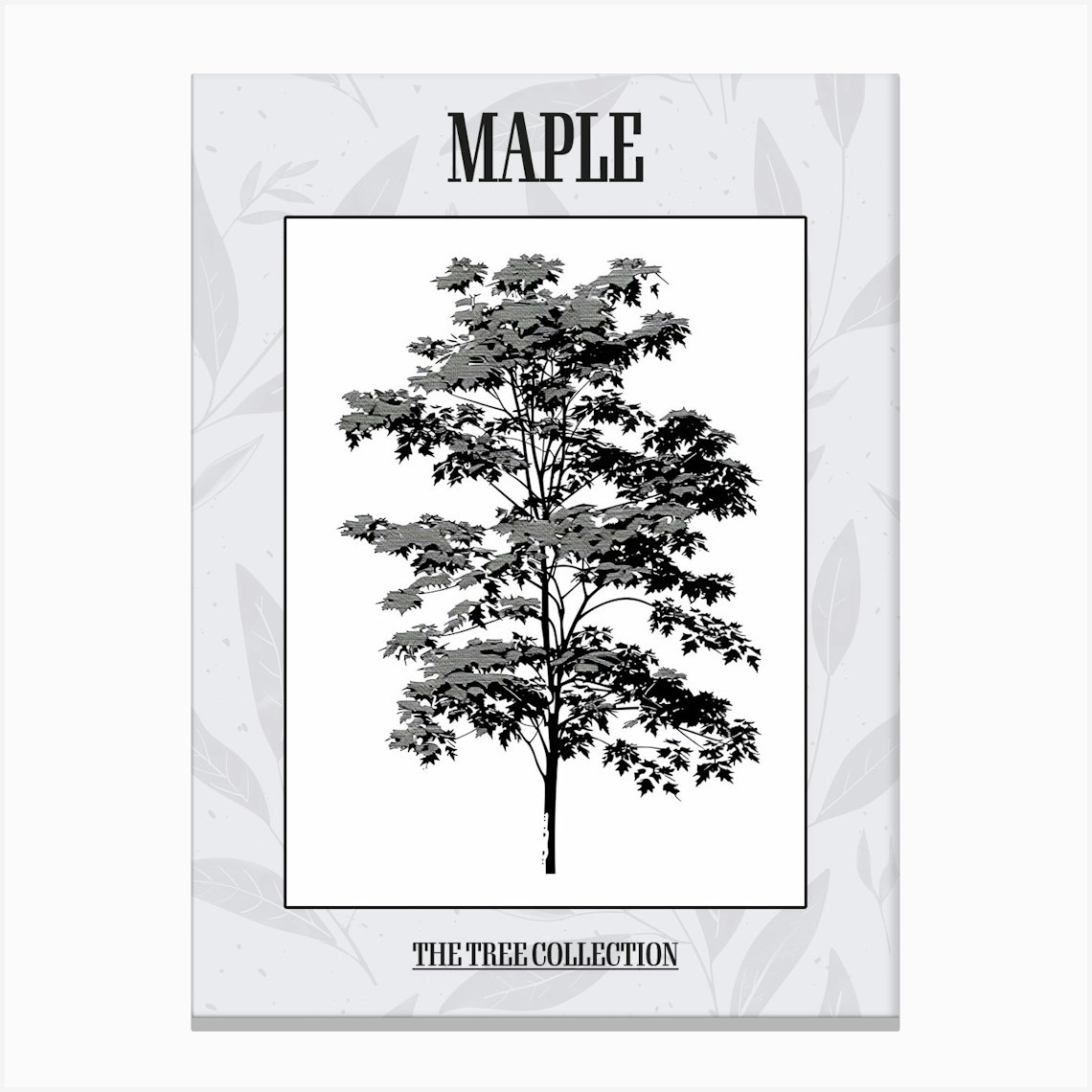 Maple Tree Simple Geometric Nature Stencil 11 Poster Canvas Print by Bough And Bloom Artistry - Fy maple-tree-simple-geometric-nature-stencil-11-poster-canvas-print-by-bough-and-bloom-artistry-fy