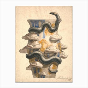 Vase With A Snake Canvas Print