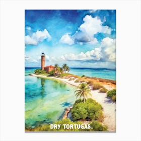 Dry Tortugas National Park Watercolor Painting Canvas Print