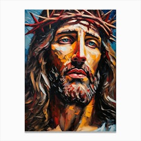 Jesus With Crown Of Thorns - Ai Canvas Print