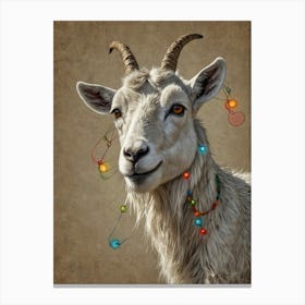 Christmas Goat Canvas Print